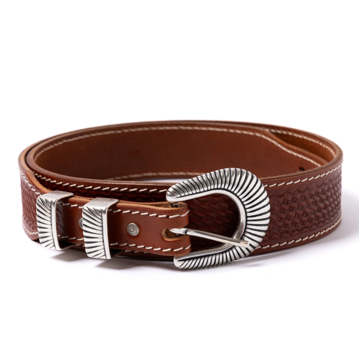 Jean Dessel x MJ: Western Belt "Rodeo" made of Brown Cowhide - handmade